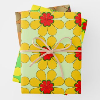 Gift Wrap - Stylized Daisies