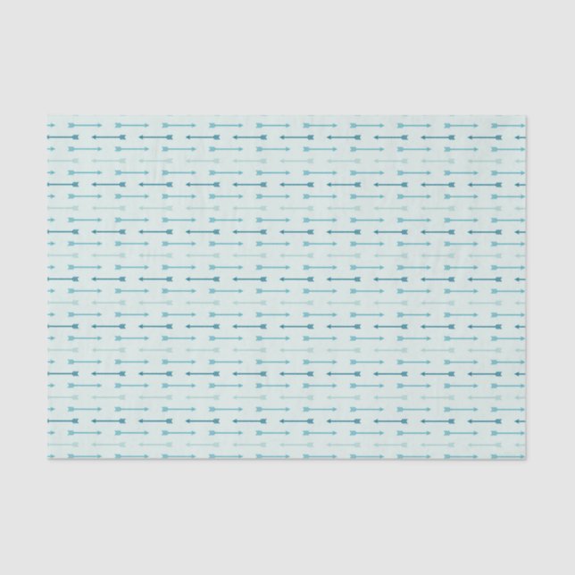 Gift Wrap - Teal Arrows (1) Tissue Paper (Front)