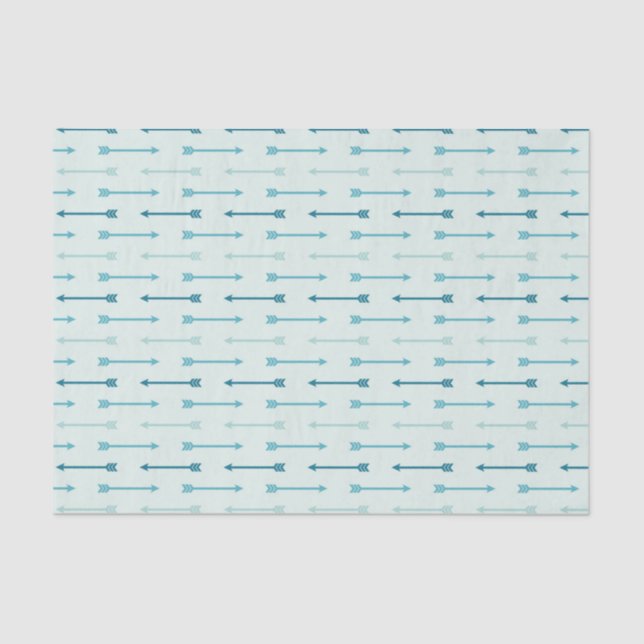 Gift Wrap - Teal Arrows (2) Tissue Paper (Front)