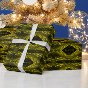 Gift Wrap with Hawaiian Christmas tree branch