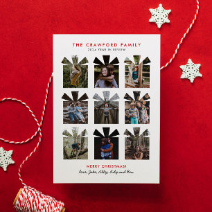 Gift Wrapped Year in Review Photo Holiday Card