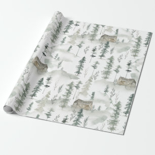 Gift Wrapping Paper Rustic Forest Mountain Cabin