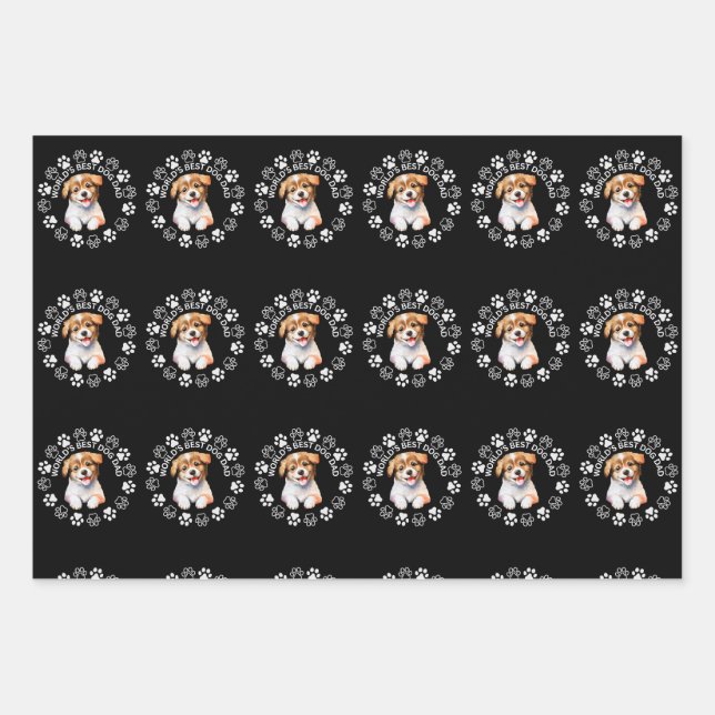 Gift wrapping Paper - World's Best Dog Dad (Front)