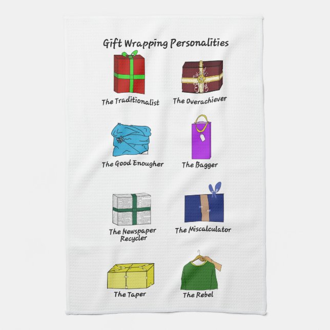 Gift Wrapping Personalities Kitchen Towel (Vertical)