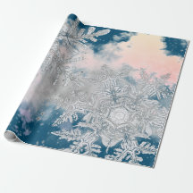 GIFT WRAPPING WILSON BENTLEY SNOWFLAKES IN CLOUDS