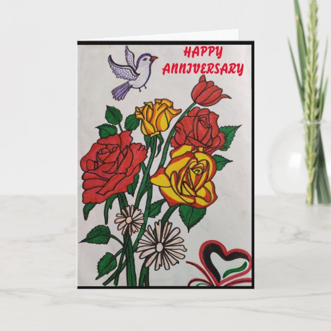 Gift your loved one a unique anniversary card. card (Front)