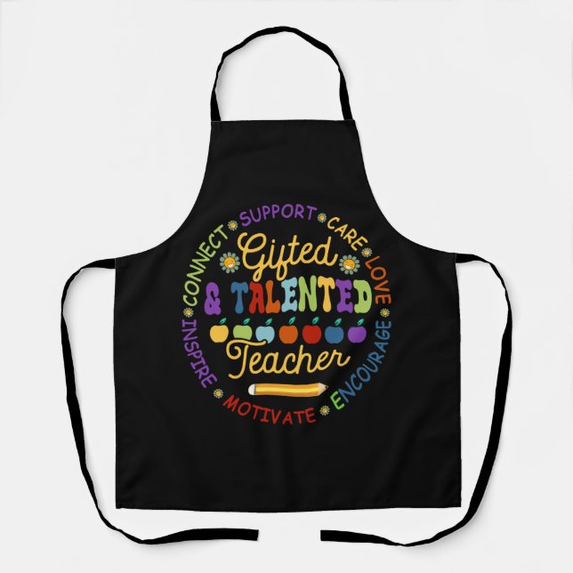 Gifted And Talented Teacher Appreciation Week Back Apron (Front)