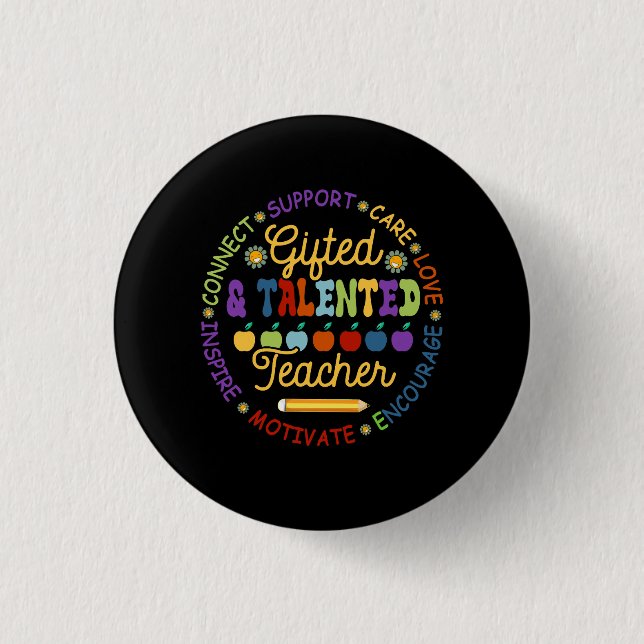 Gifted And Talented Teacher Appreciation Week Back Button (Front)