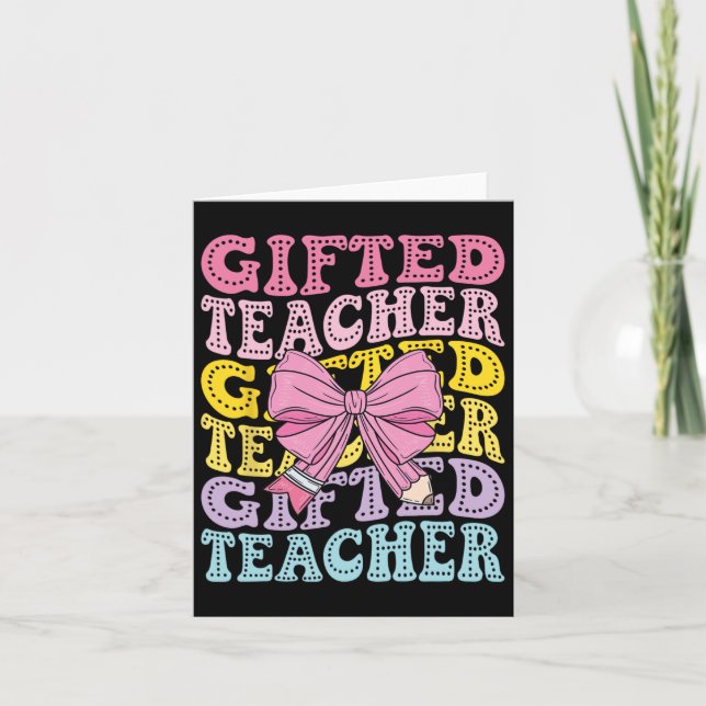 Gifted And Talented Teacher Gt Teacher Squad Back  Card (Front)