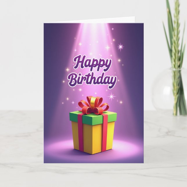 Gifted Birthday Scene Card (Front)
