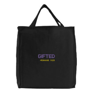 Gifted Embroidered Tote Bag