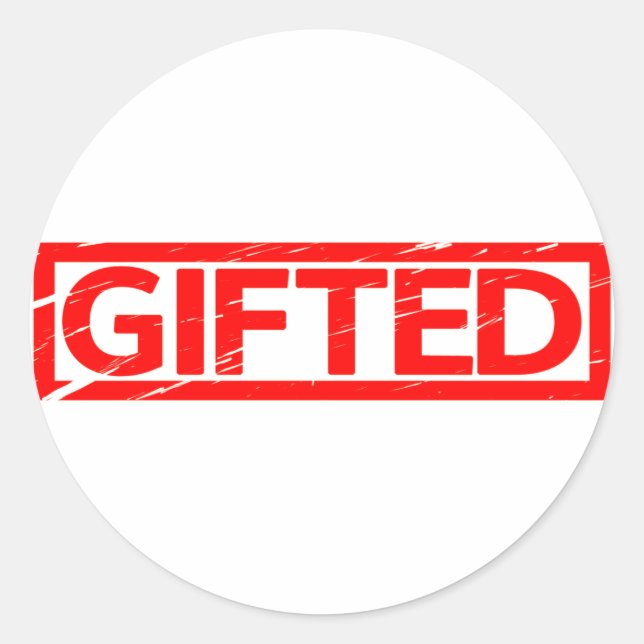 Gifted Stamp Classic Round Sticker (Front)