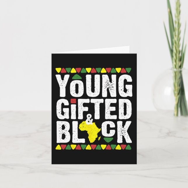 Gifted Young Black Dashiki African Pride History M Card (Front)