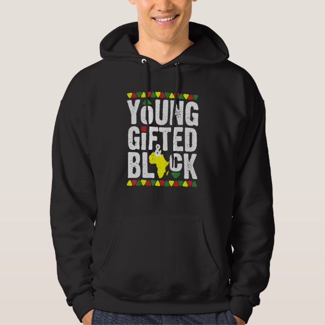 Gifted Young Black Dashiki African Pride History M Hoodie (Front)