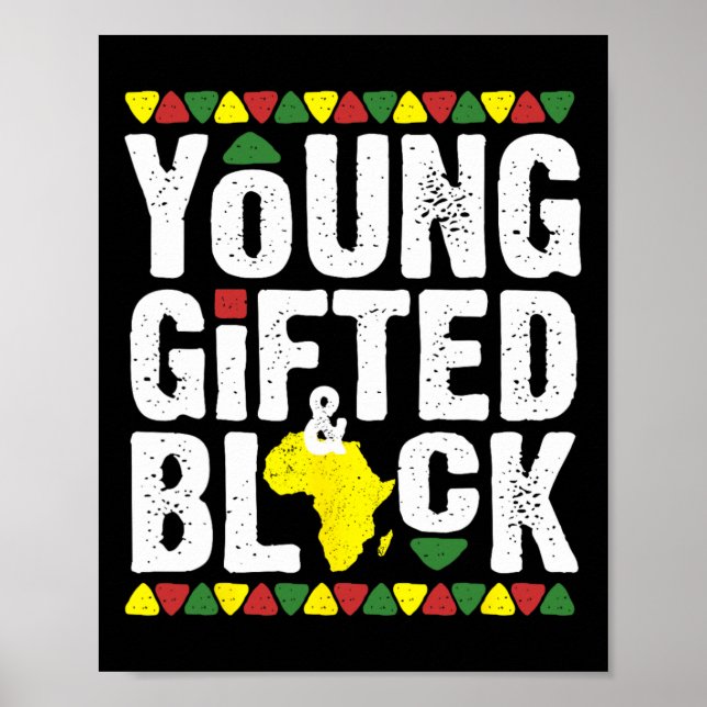 Gifted Young Black Dashiki African Pride History M Poster (Front)
