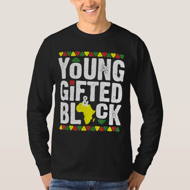 Gifted Young Black Dashiki African Pride History M T-Shirt (Front)