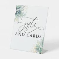 Gifts and Card Succulents Greenery Wedding