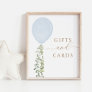 Gifts and Cards Sign Blue Balloon Boy Baby Shower