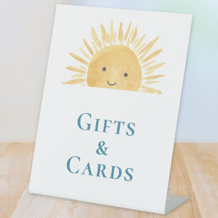 Gifts And Cards Sun-Themed Baby Shower Pedestal Sign