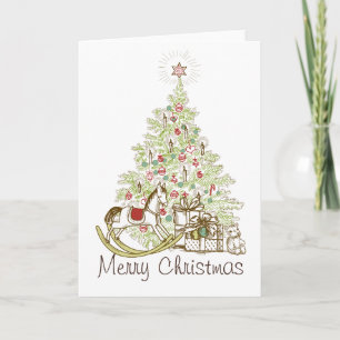 Gifts and Christmas Tree Merry Christmas Cards