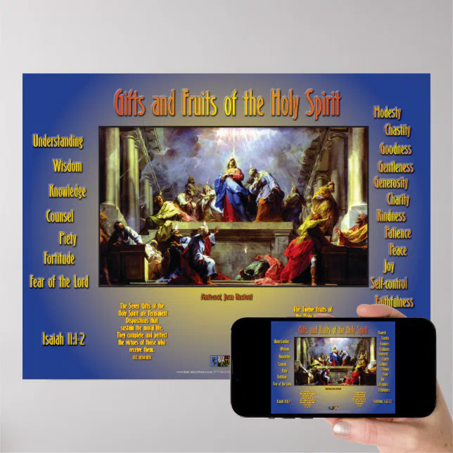 gifts and fruits of the holy spirit poster