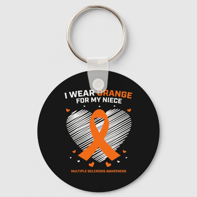 Gifts Apparel Clothing Niece Multiple Sclerosis Aw Keychain (Front)