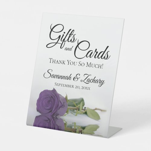 Gifts  Cards Amethyst Purple Rose Thank You Pedestal Sign