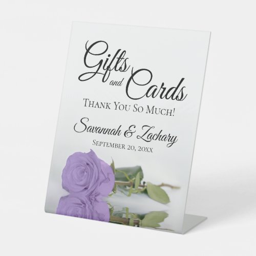 Gifts  Cards Lavender Purple Rose Thank You Pedestal Sign