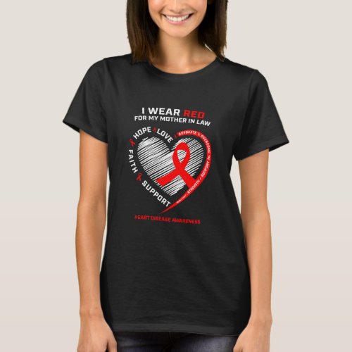 Gifts Clothing Mother In Law Red Mom Heart T_Shirt