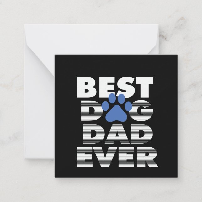 Gifts Dad | Best Dog Dad Ever Note Card (Front)