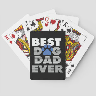 Gifts Dad   Best Dog Dad Ever Poker Cards
