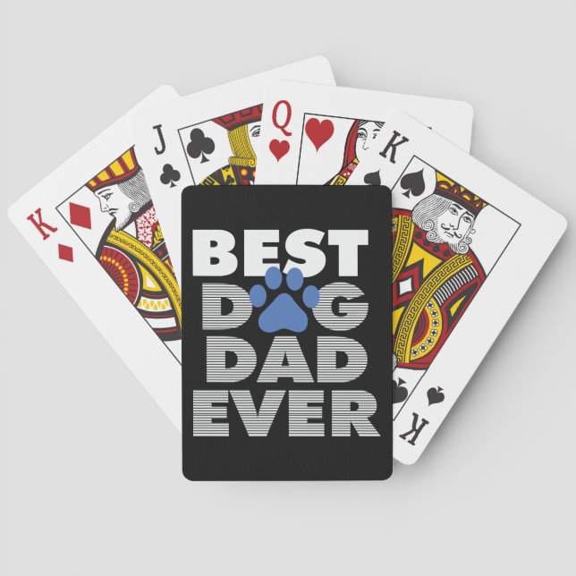 Gifts Dad | Best Dog Dad Ever Poker Cards (Back)