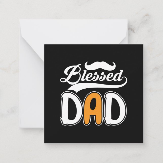 Gifts Dad | Blessed Dad Note Card (Front)