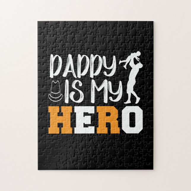 Gifts Dad | Daddy Is My Hero Jigsaw Puzzle (Vertical)