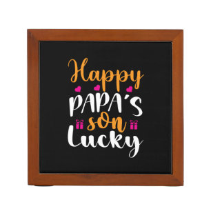 Gifts Dad   Happy Papa's Son Lucky Desk Organizer