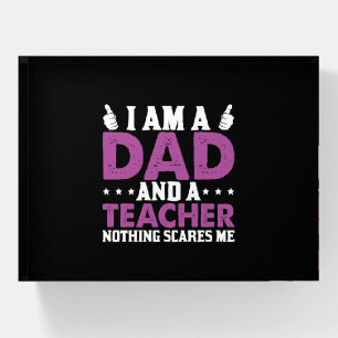 Gifts Dad   I Am A Dad And A Teacher Paperweight