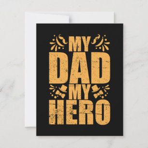 Gifts Dad My Dad My Hero Note Card