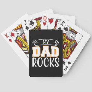 Gifts Dad My Dad Rocks Poker Cards