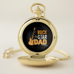 Gifts Dad Rock Star Dad Pocket Watch
