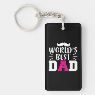 Gifts Dad World's Best Dad Keychain