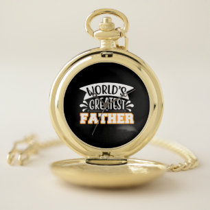Gifts Dad World's Greatest Father Pocket Watch
