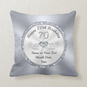 Gifts for 70 year old Woman Birthday Gift Ideas Throw Pillow
