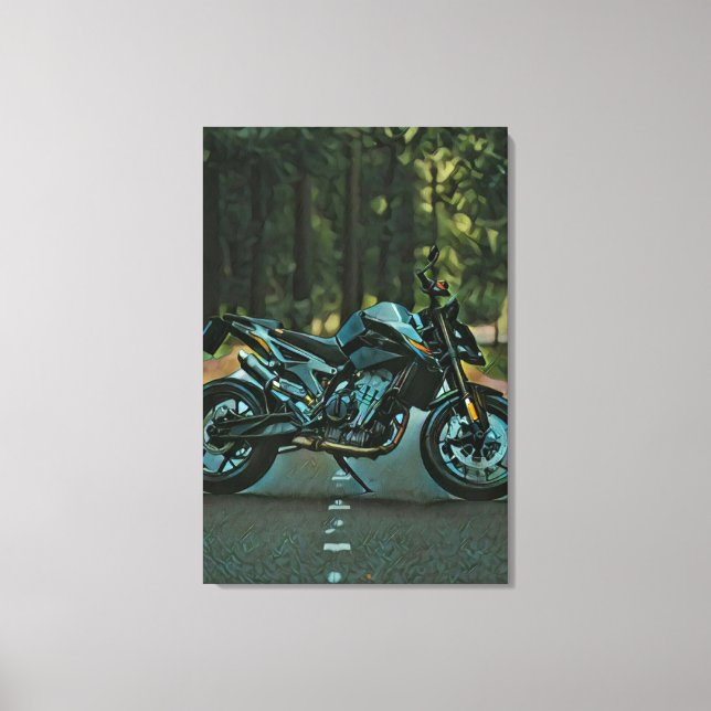 Gifts for a motorcycle rider canvas print (Front)