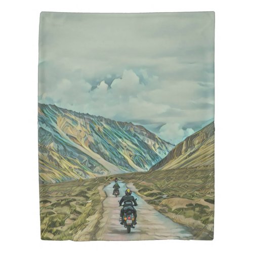 Gifts for a motorcycle rider duvet cover