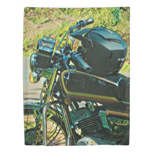 Gifts for a motorcycle rider duvet cover