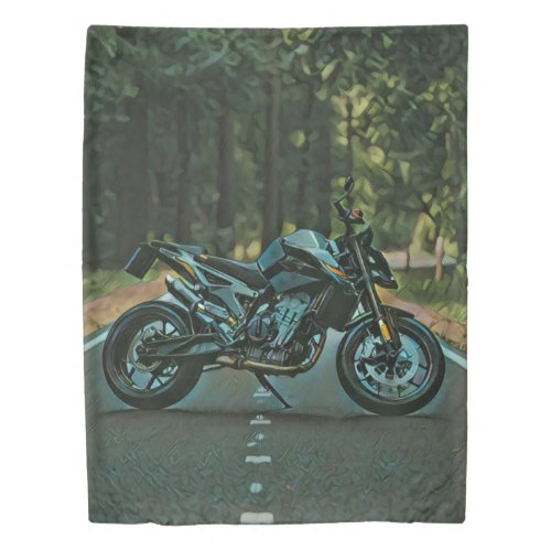 Gifts for a motorcycle rider duvet cover