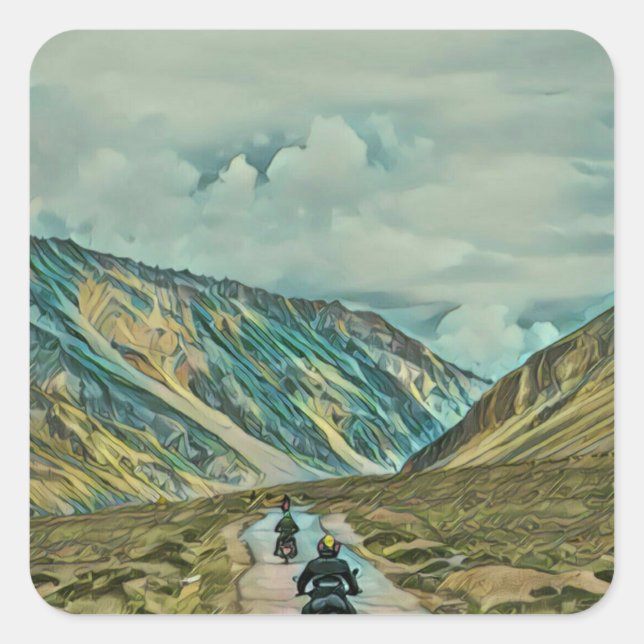 Gifts for a motorcycle rider square sticker (Front)