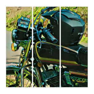 Gifts for a motorcycle rider triptych