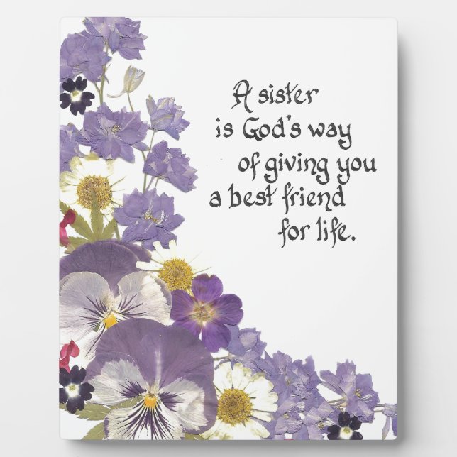 Gifts for a sister plaque (Front)