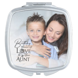 Gifts For Aunt Simple Aunt's Birthday DEsign Compact Mirror